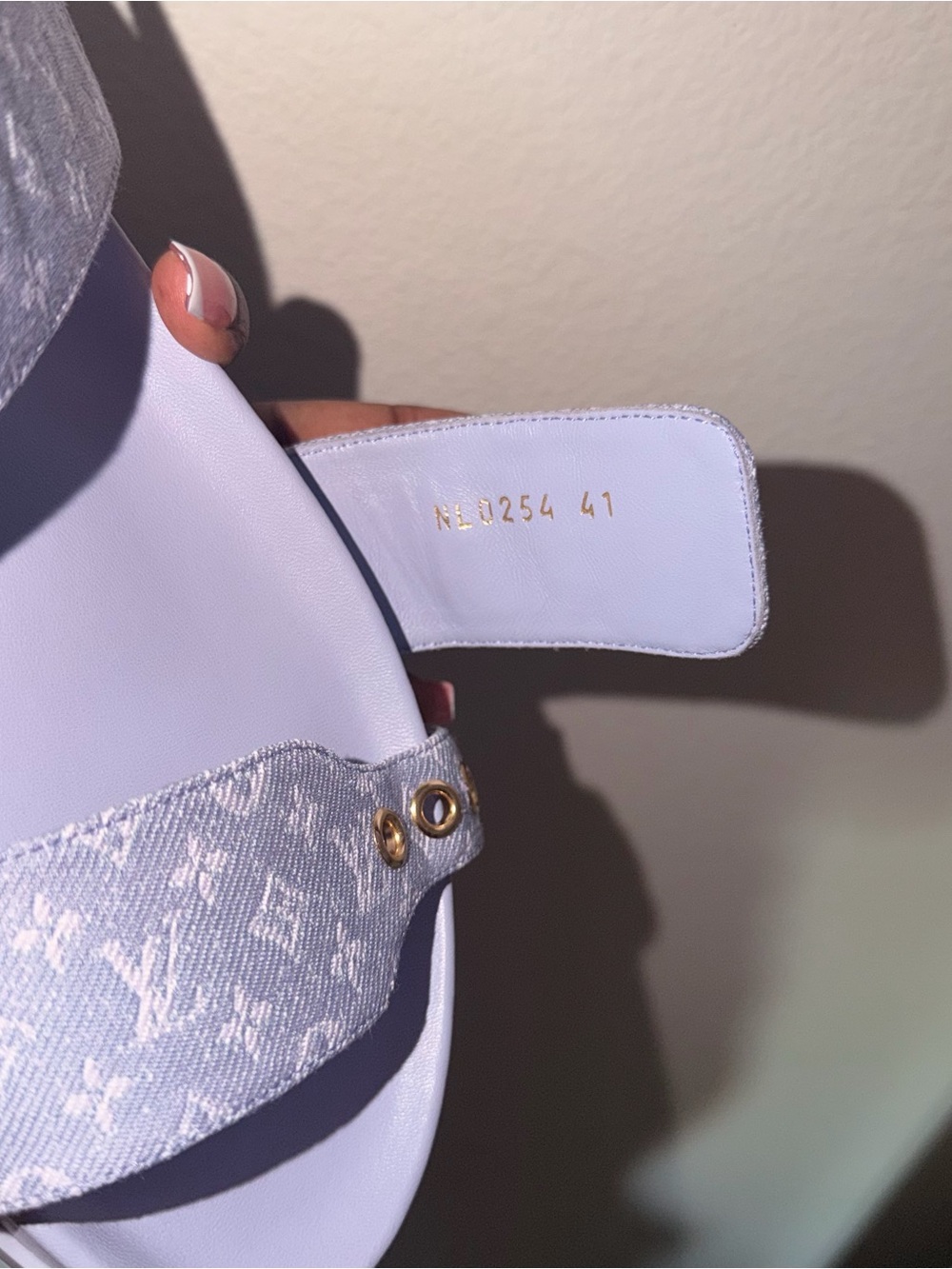 Louis Vuitton Lilac Monogram Double-Strap Slide Sandals - Picture 6 of 6